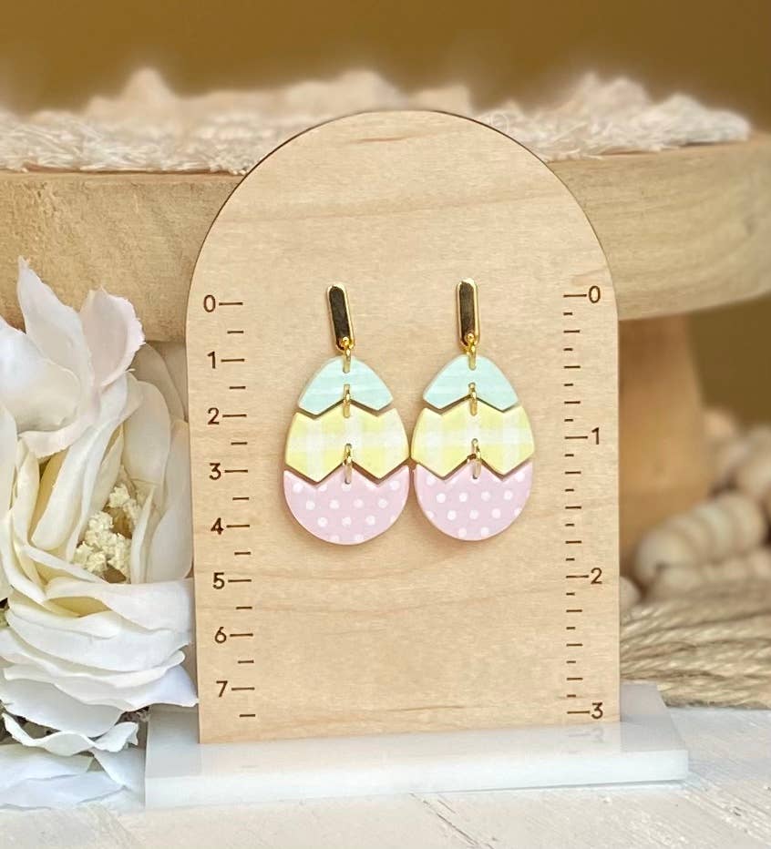 Easter Egg Clay Earrings