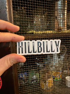 Hillbilly Die-cut Sticker- Appalachia Sticker, weatherproof