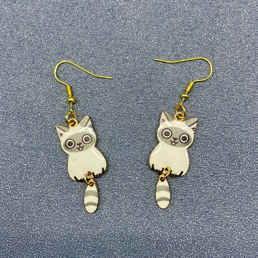 Multi-style Cat Dangle Earrings - YK : D