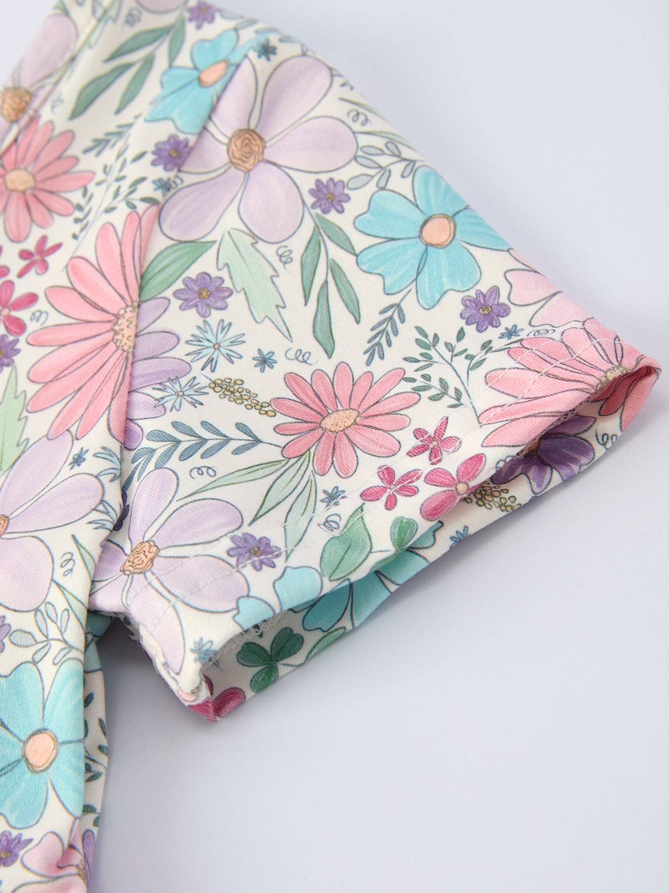 Spring Pastel Floral Girls Casual Dress: 8/9