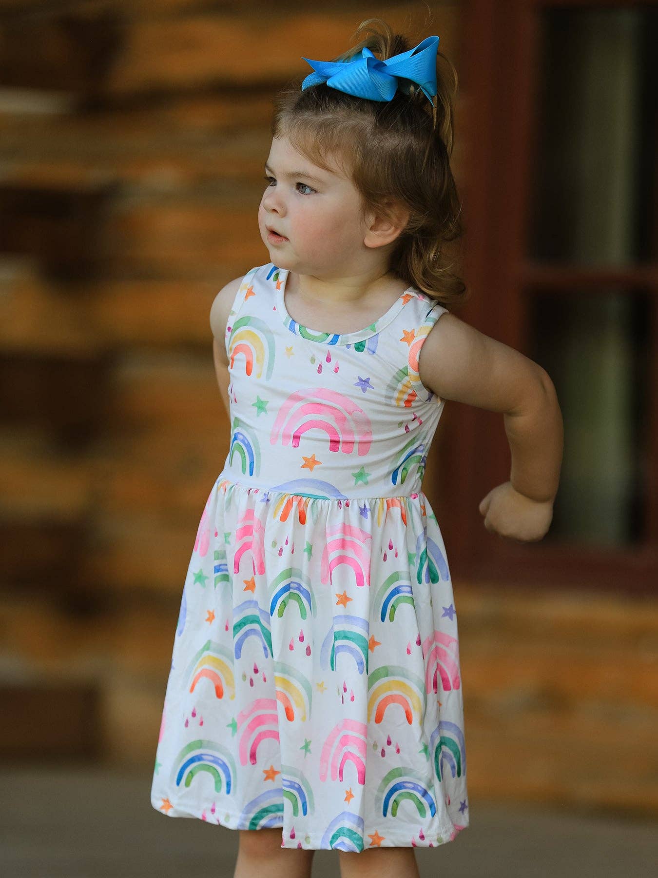 Rainbow Star Colorful 3-Piece Dress Set: 5-6Y