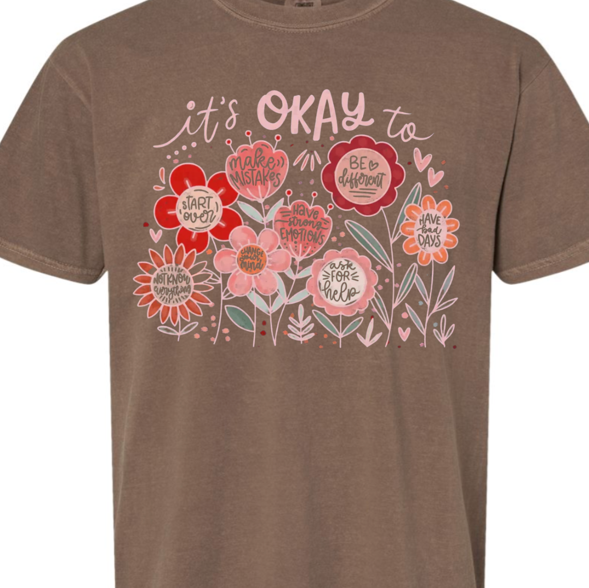 It's Ok To Comfort Color Tee: Pepper / Large