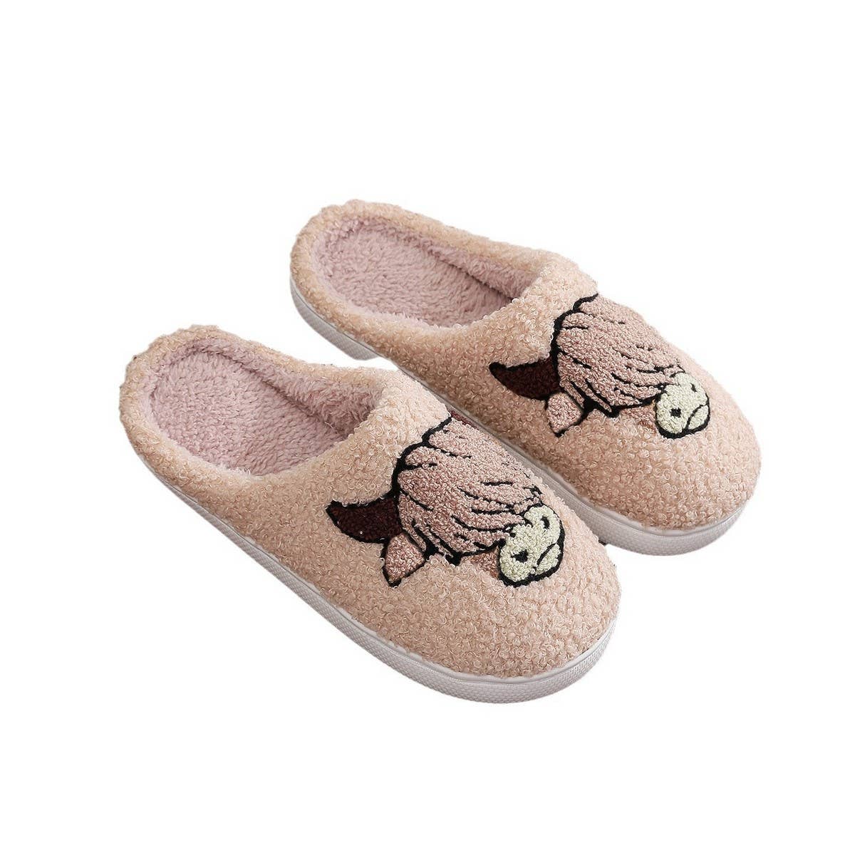 CHRISTMAS HOT-SELLING ANIMAL PRINT COTTON SLIPPERS_CWSHS0870: Brown / (7) 1