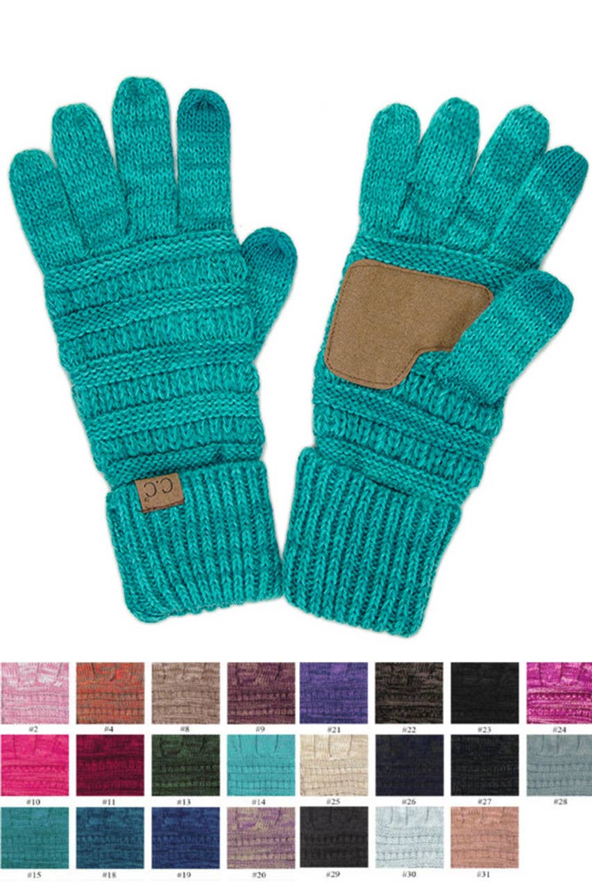 C.C Two Tone Touch Screen Compatible Gloves: 018