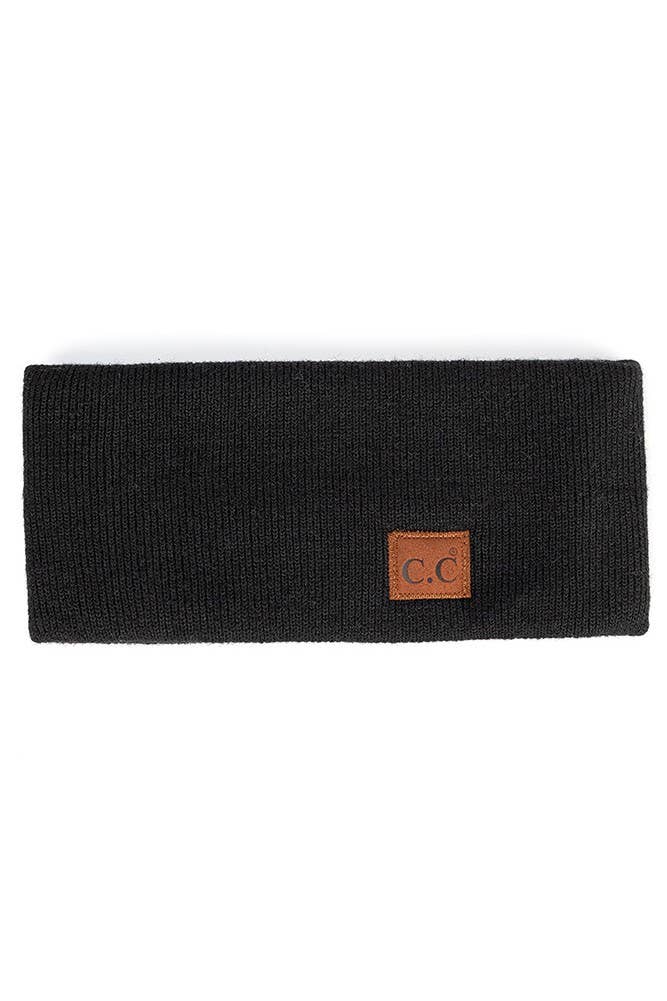C.C Heather Knit Plain Head Wrap: StrawBerry