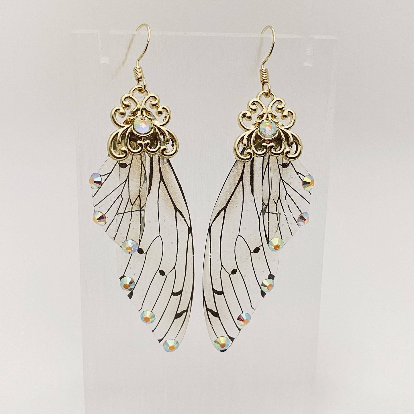 Handmade Fairy Wings Earrings Insect Butterfly Wing: A