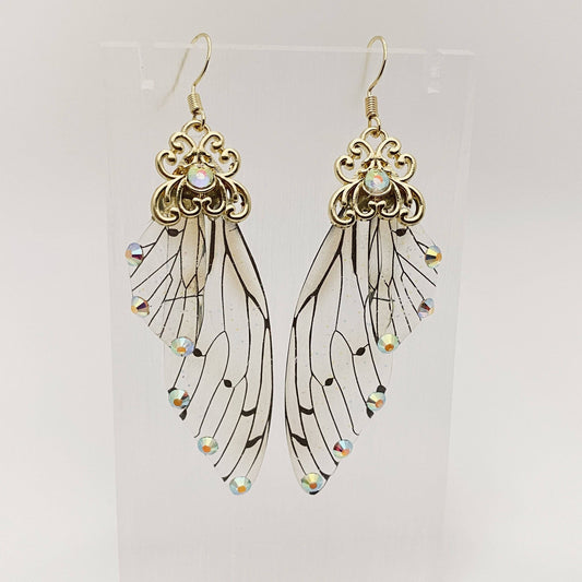 Handmade Fairy Wings Earrings Insect Butterfly Wing: D