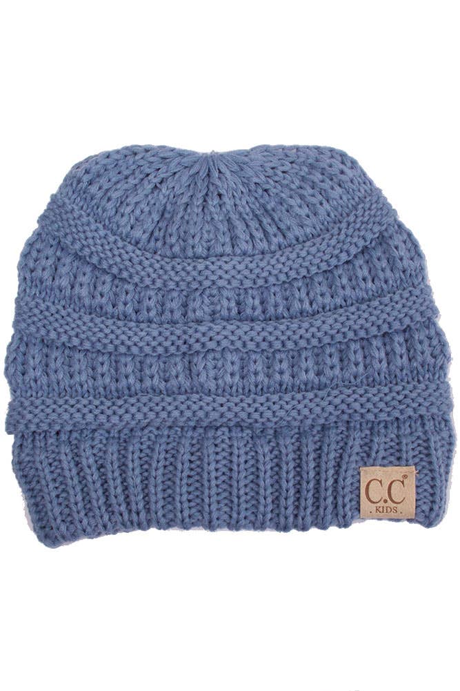 C.C Kids Solid Classic Knit Beanie: Coral