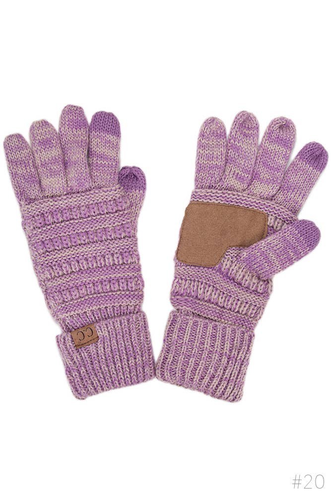 C.C Two Tone Touch Screen Compatible Gloves: 018