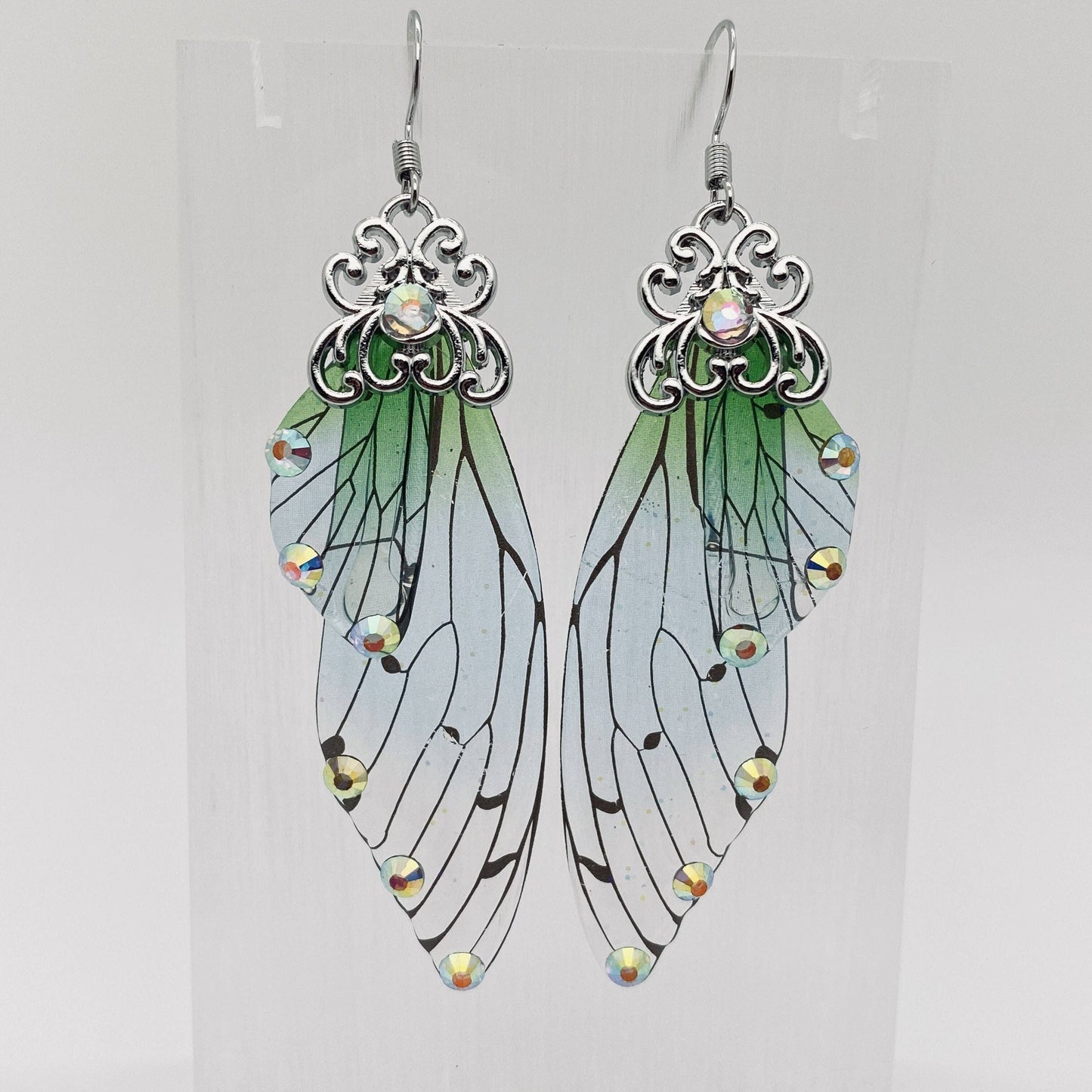 Handmade Fairy Wings Earrings Insect Butterfly Wing: C