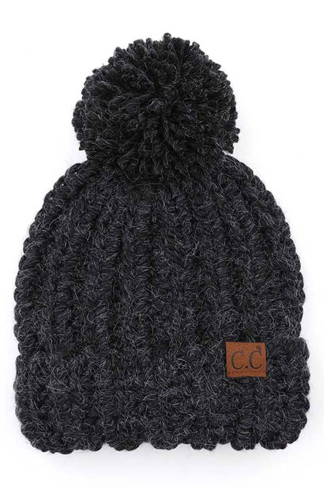 C.C Special Chunky Yarn Beanie Winter Hat: Mint
