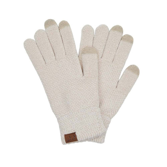 C.C Eco Friendly Chenille Gloves: Beige