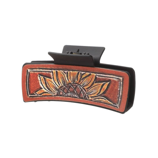 Sunflower PU Leather Hair Claw, Western Style_CWASC1618: TYPE6 / (OS) 1