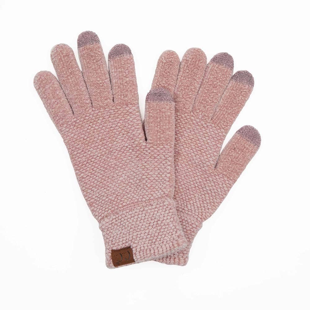 C.C Eco Friendly Chenille Gloves: Beige
