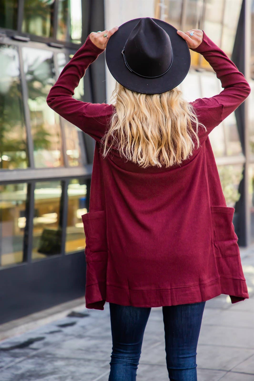 Margeau Soft Ribbed Cardigan: Pink / Small