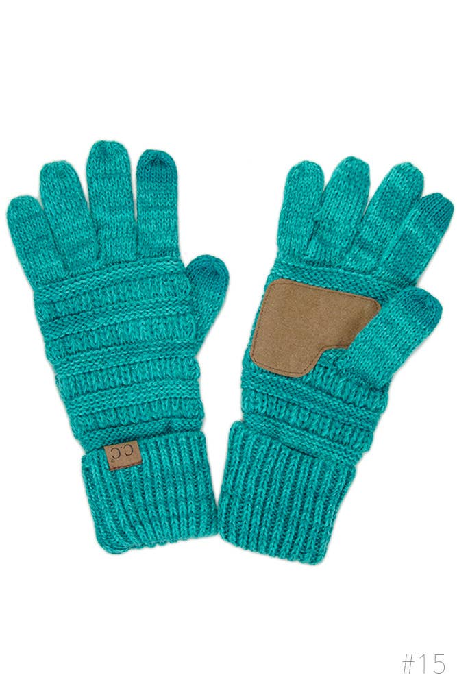 C.C Two Tone Touch Screen Compatible Gloves: 018
