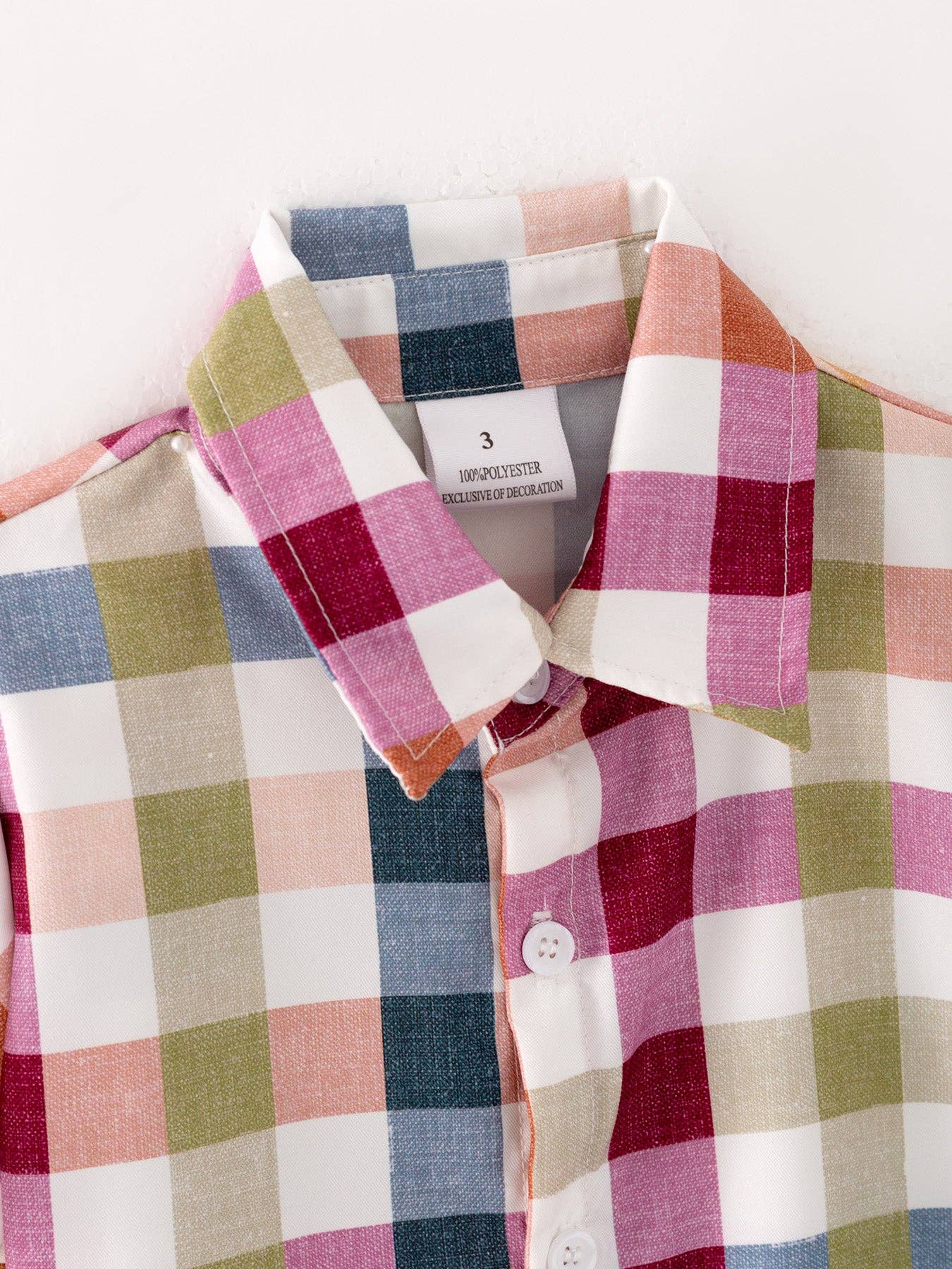 Fall Autumn Baby Boys Plaid T-shirt: 4