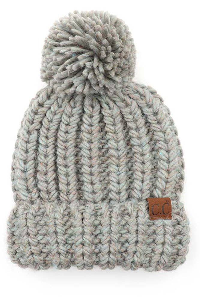 C.C Special Chunky Yarn Beanie Winter Hat: Mint
