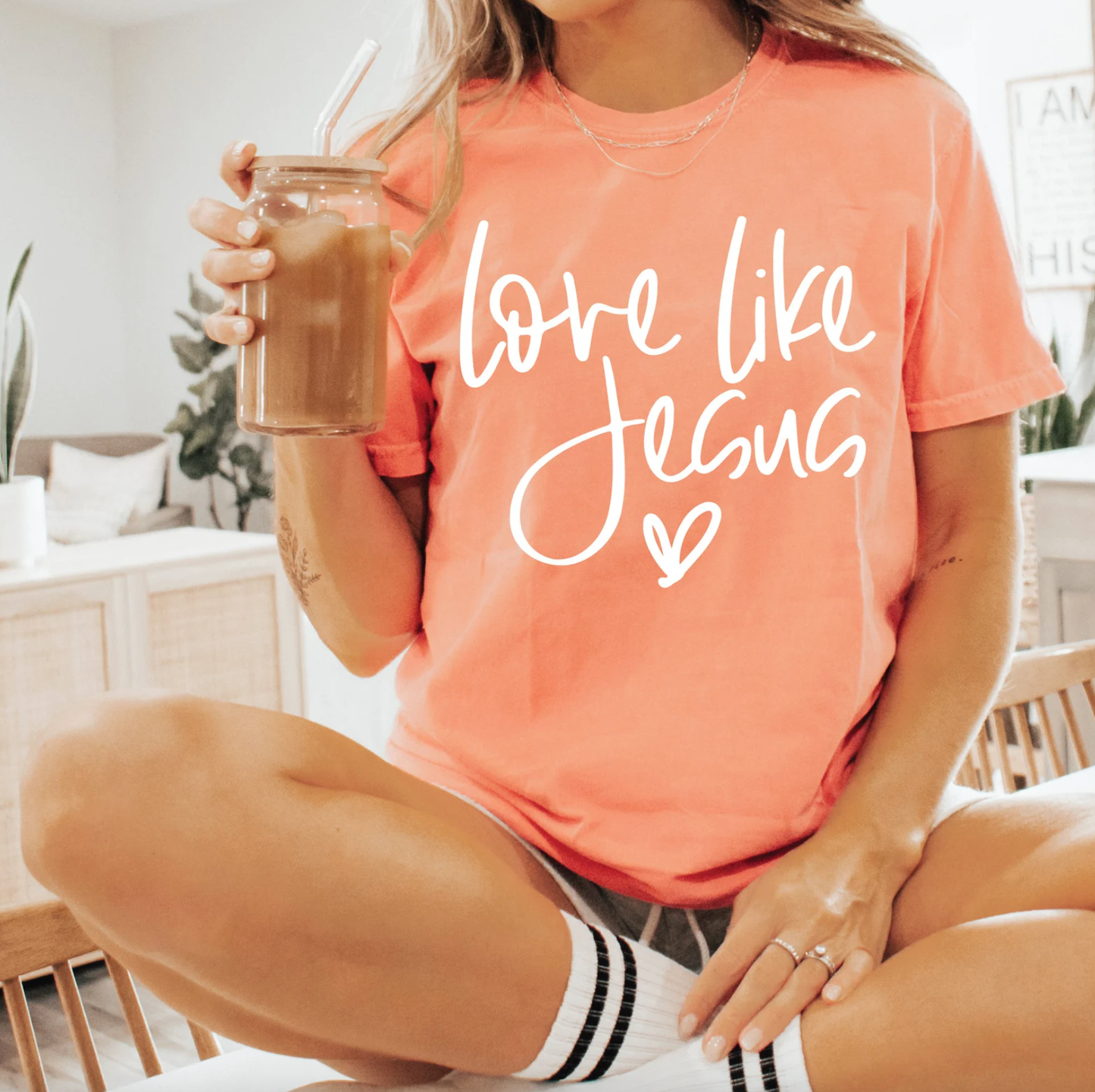 Love Like Jesus Comfort Color Tee: Emerald / 2-XL