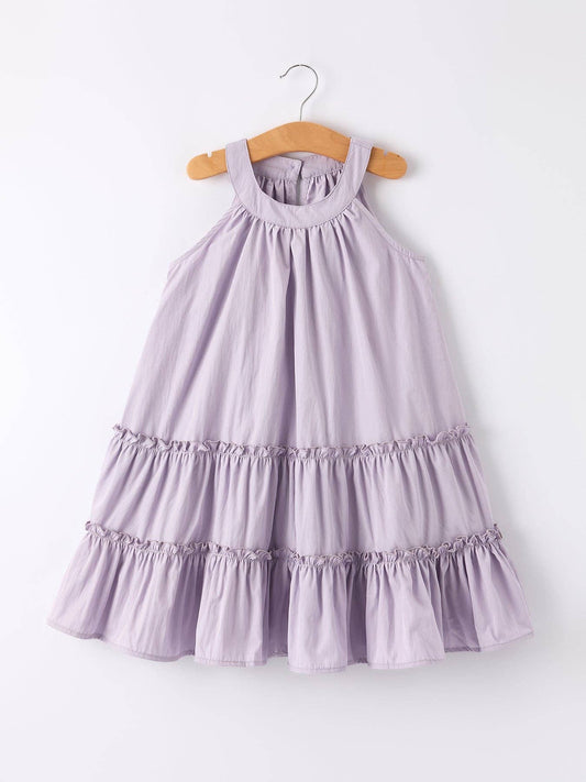 (Pre-order)Lavender halterneck dress: 10/12