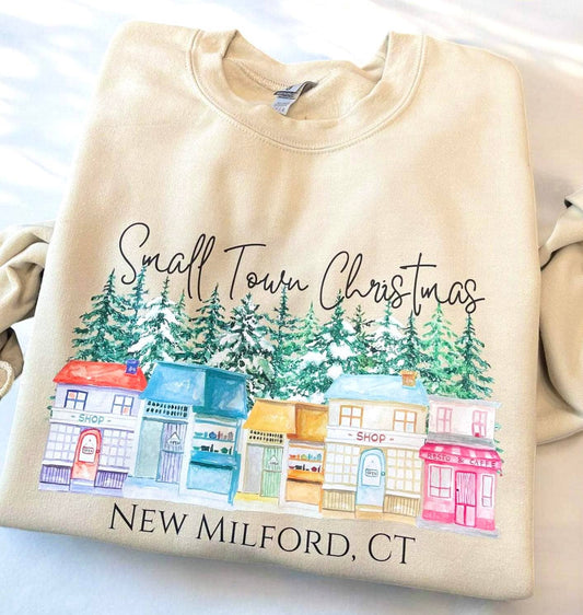 Small Town Christmas Custom City/State Sweatshirt: S