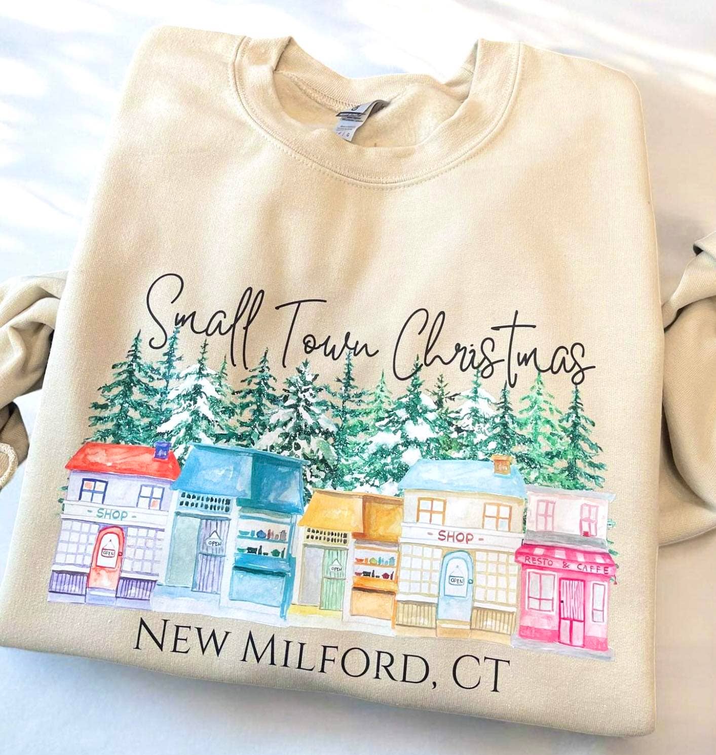 Small Town Christmas Custom City/State Sweatshirt: XL
