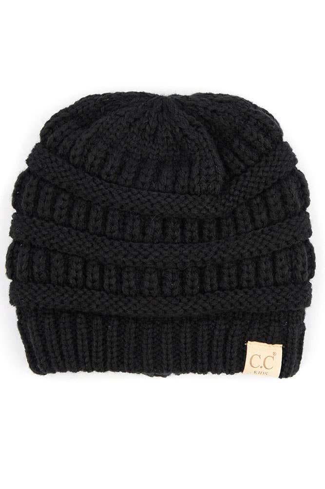 C.C Kids Knit Beanie with Fuzzy Lining Inside: Mint