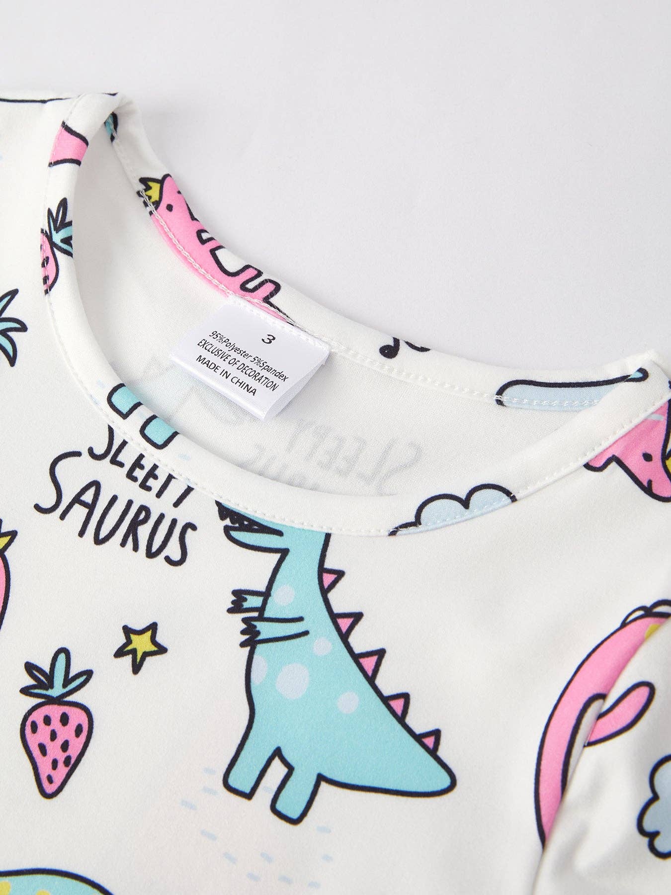 Dinosaur Short Sleeve Girls Dress: 7