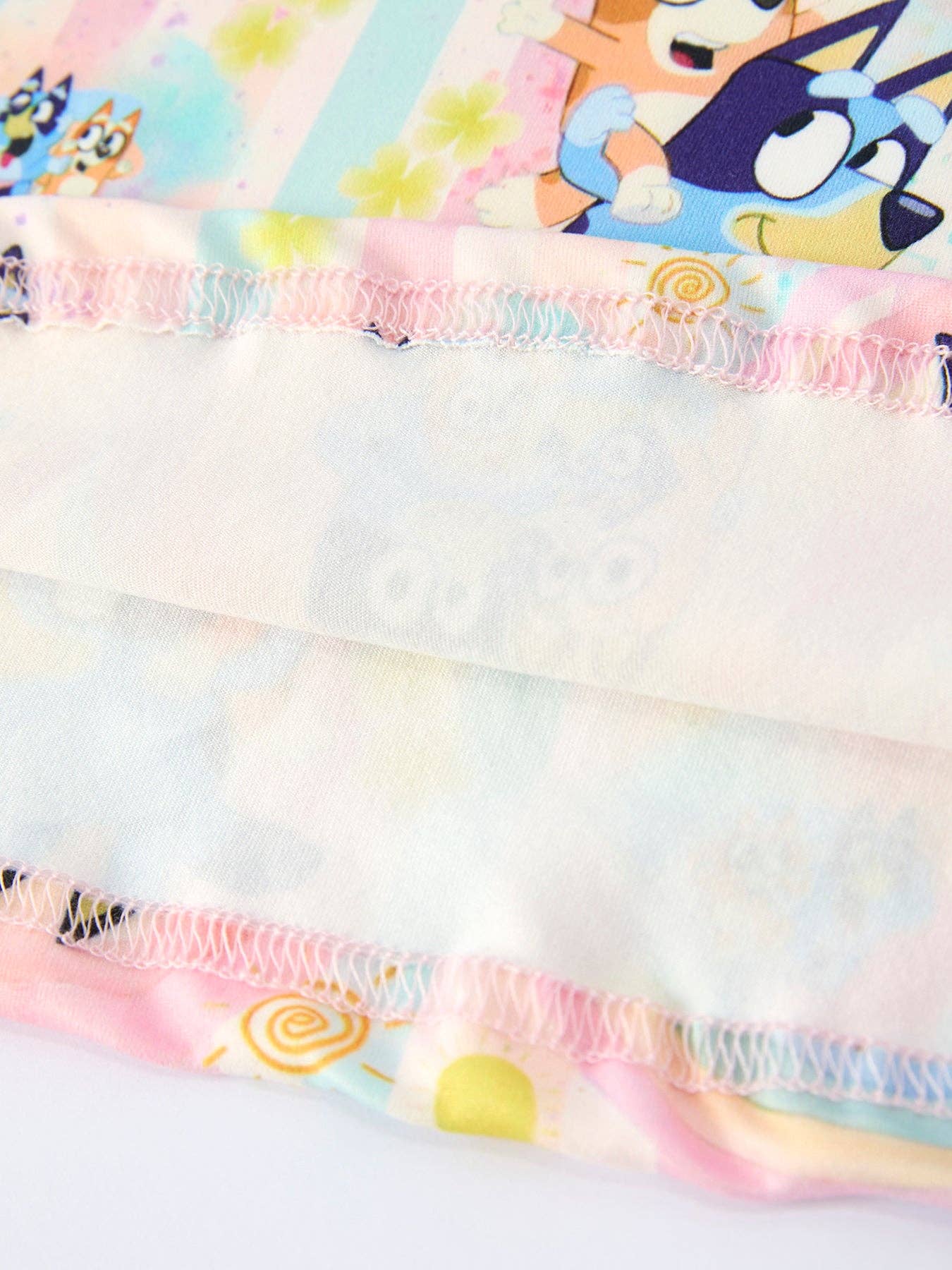 Rainbow Characters Print Girls Ruffle Dress: 4