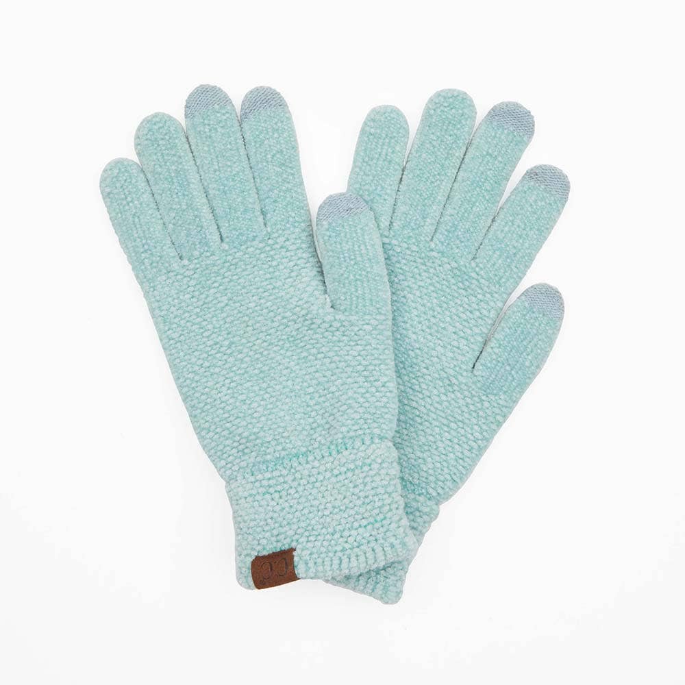 C.C Eco Friendly Chenille Gloves: Black