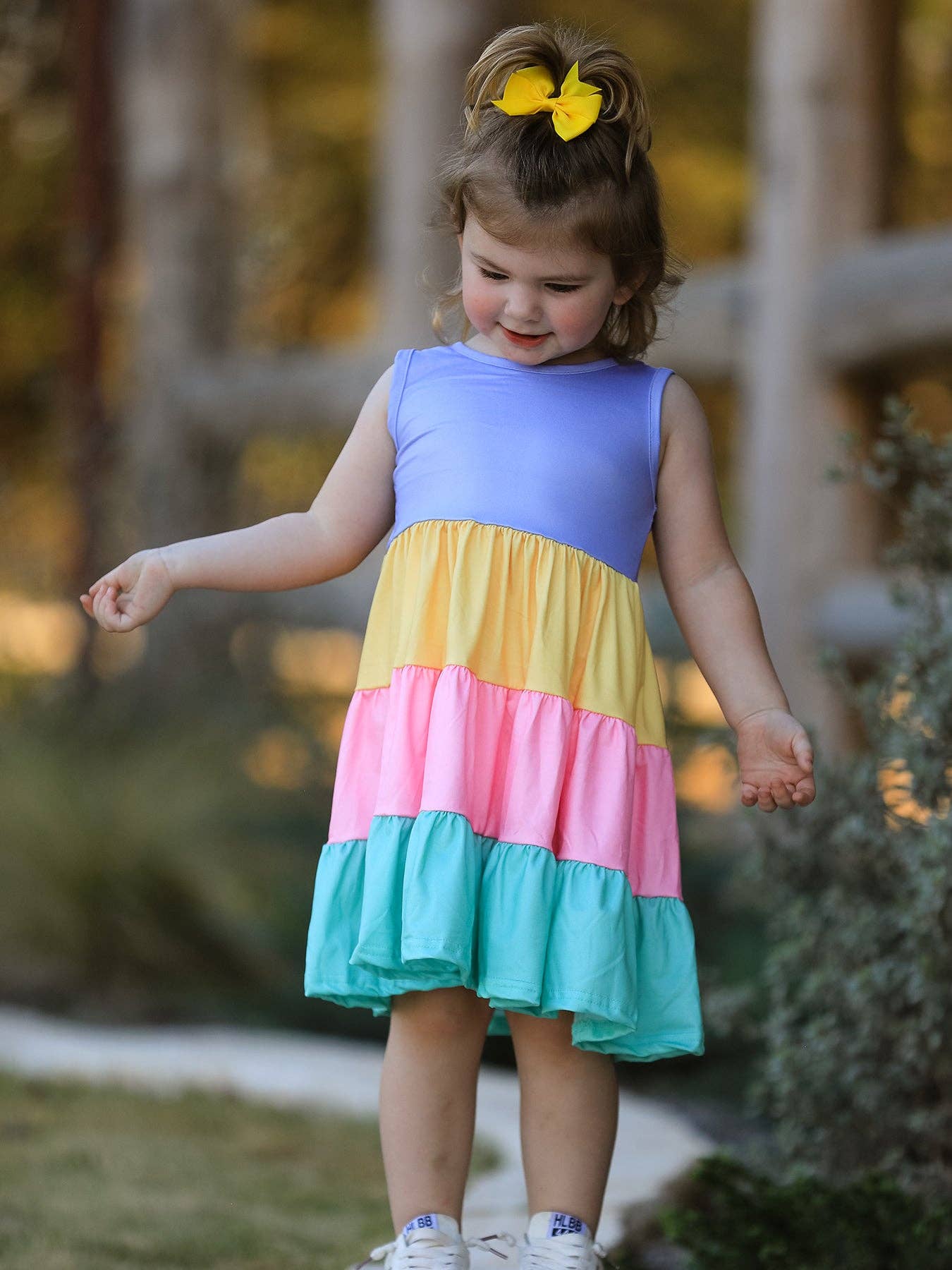 Rainbow Star Colorful 3-Piece Dress Set: 5-6Y