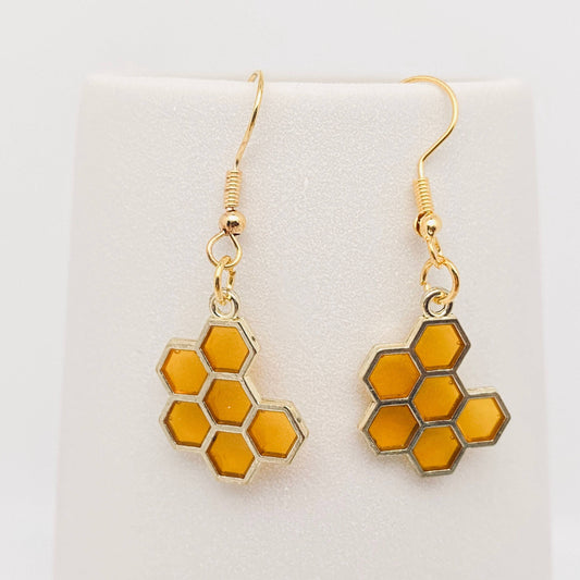 Honeycomb Earrings: Earrings