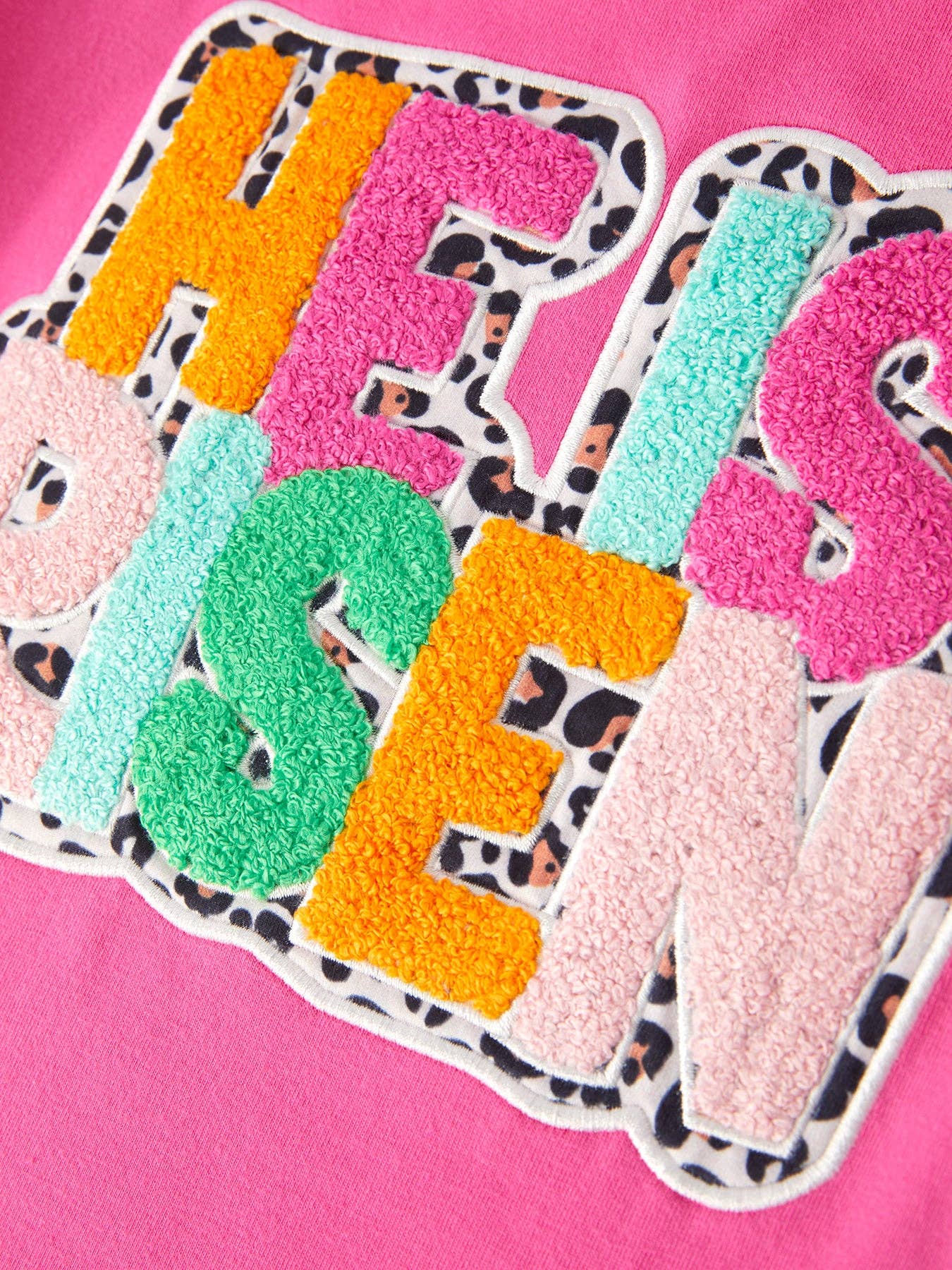 "HE IS RISEN" Applique Leopard Print Girls Set: 8/9