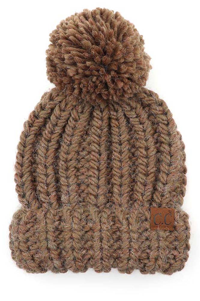 C.C Special Chunky Yarn Beanie Winter Hat: Mint