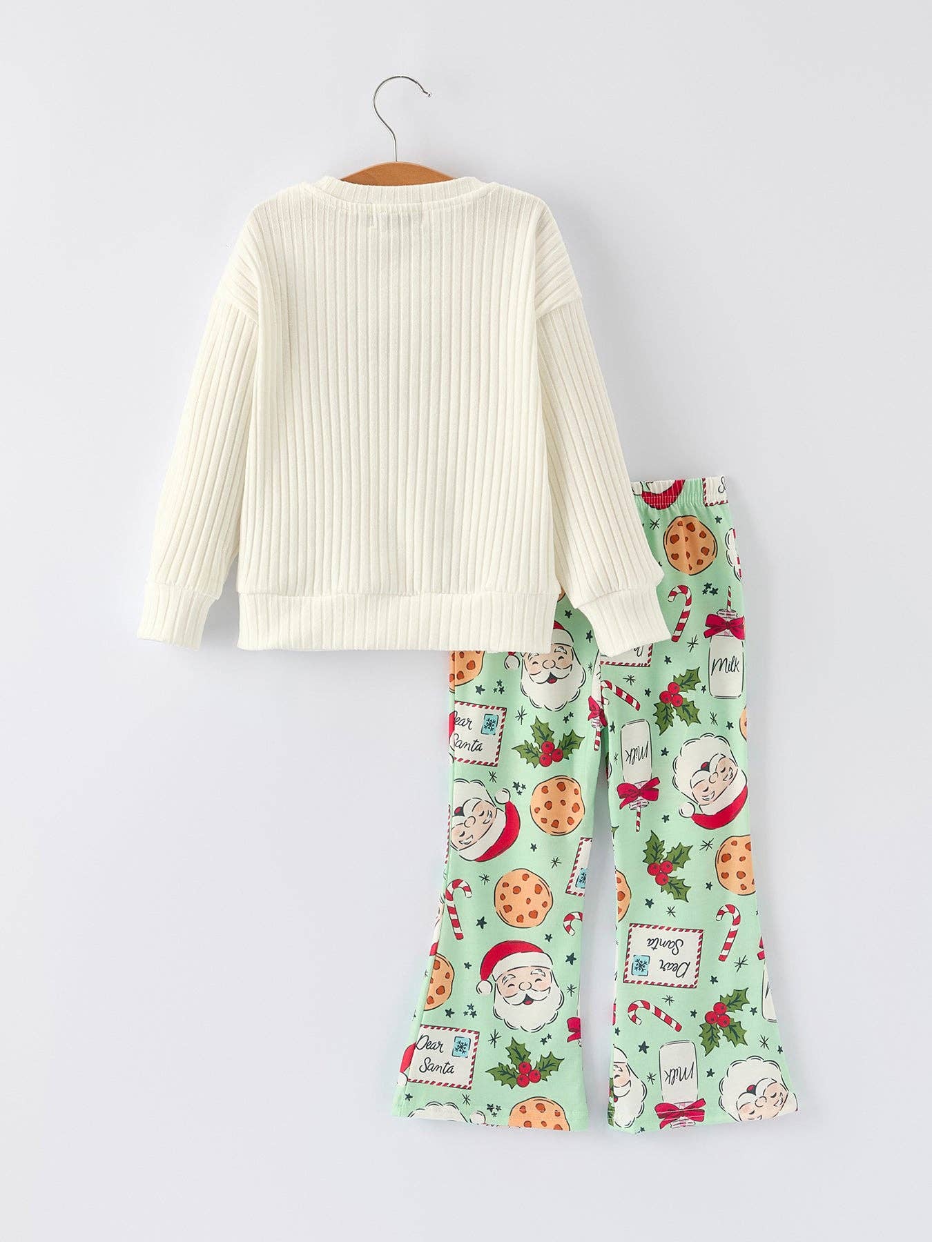 Christmas "Cookies for SANTA, Milk for Me" Girls Outfit: 5