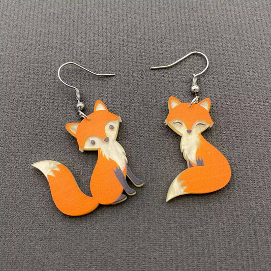 Acrylic Fox Danle Earrings - YK: B