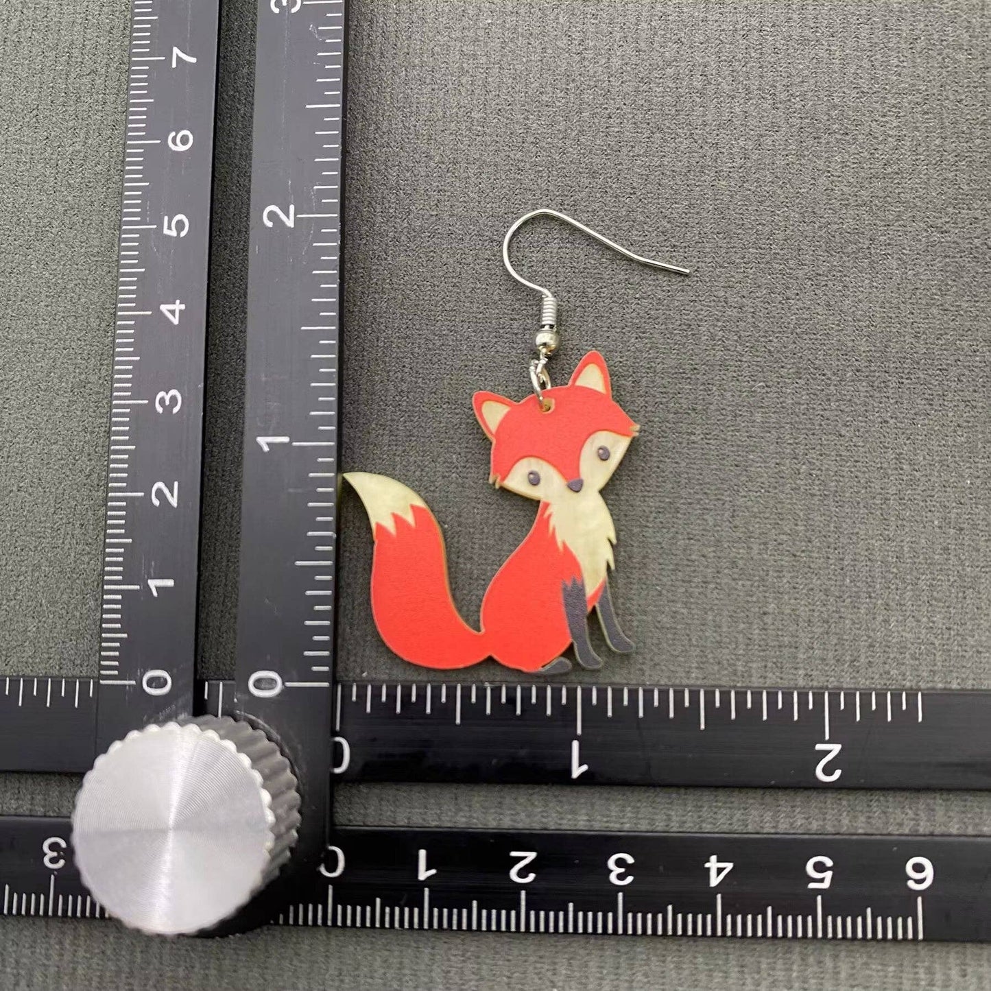 Acrylic Fox Danle Earrings - YK: A