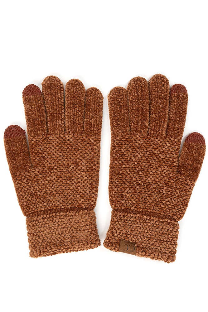 C.C Eco Friendly Chenille Gloves: Earth Brown