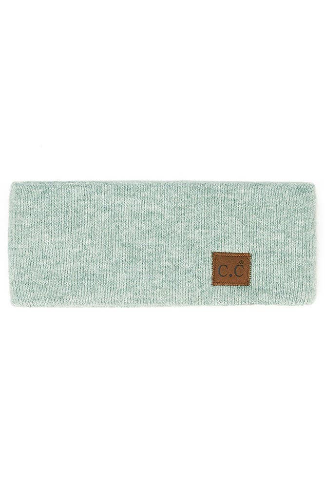 C.C Heather Knit Plain Head Wrap: StrawBerry