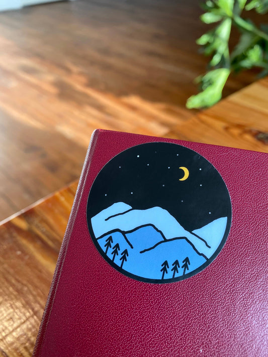 Blue Ridge Mountain Sticker, Smoky Mountains, Gift for Mount