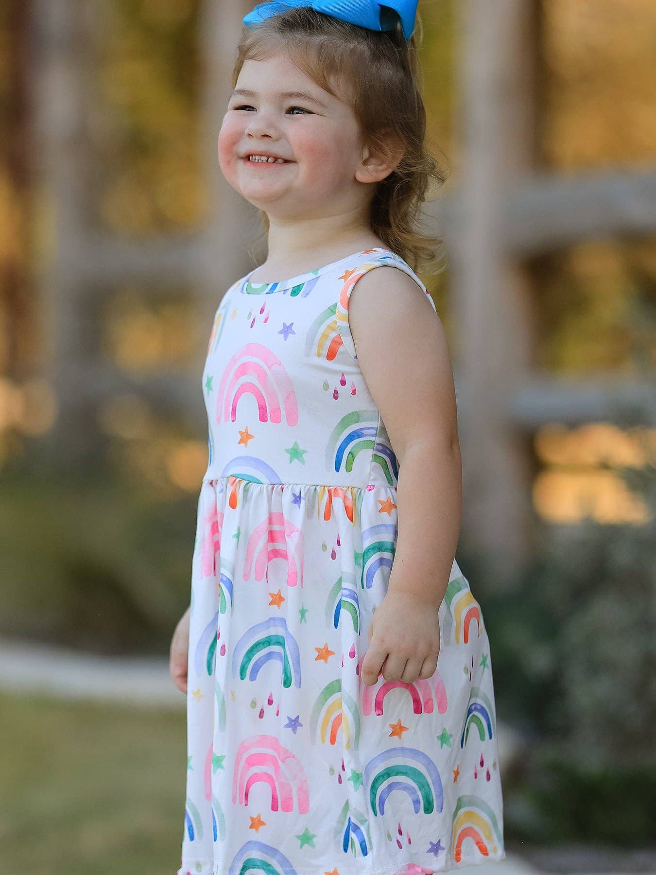 Rainbow Star Colorful 3-Piece Dress Set: 4-5Y