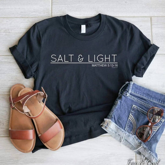 Christian Salt & Light Black Bella Graphic Tee: 2X