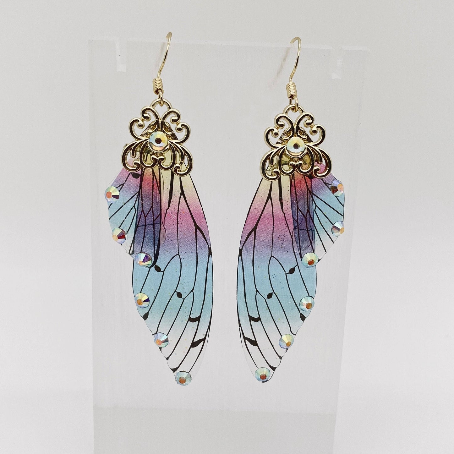 Handmade Fairy Wings Earrings Insect Butterfly Wing: C