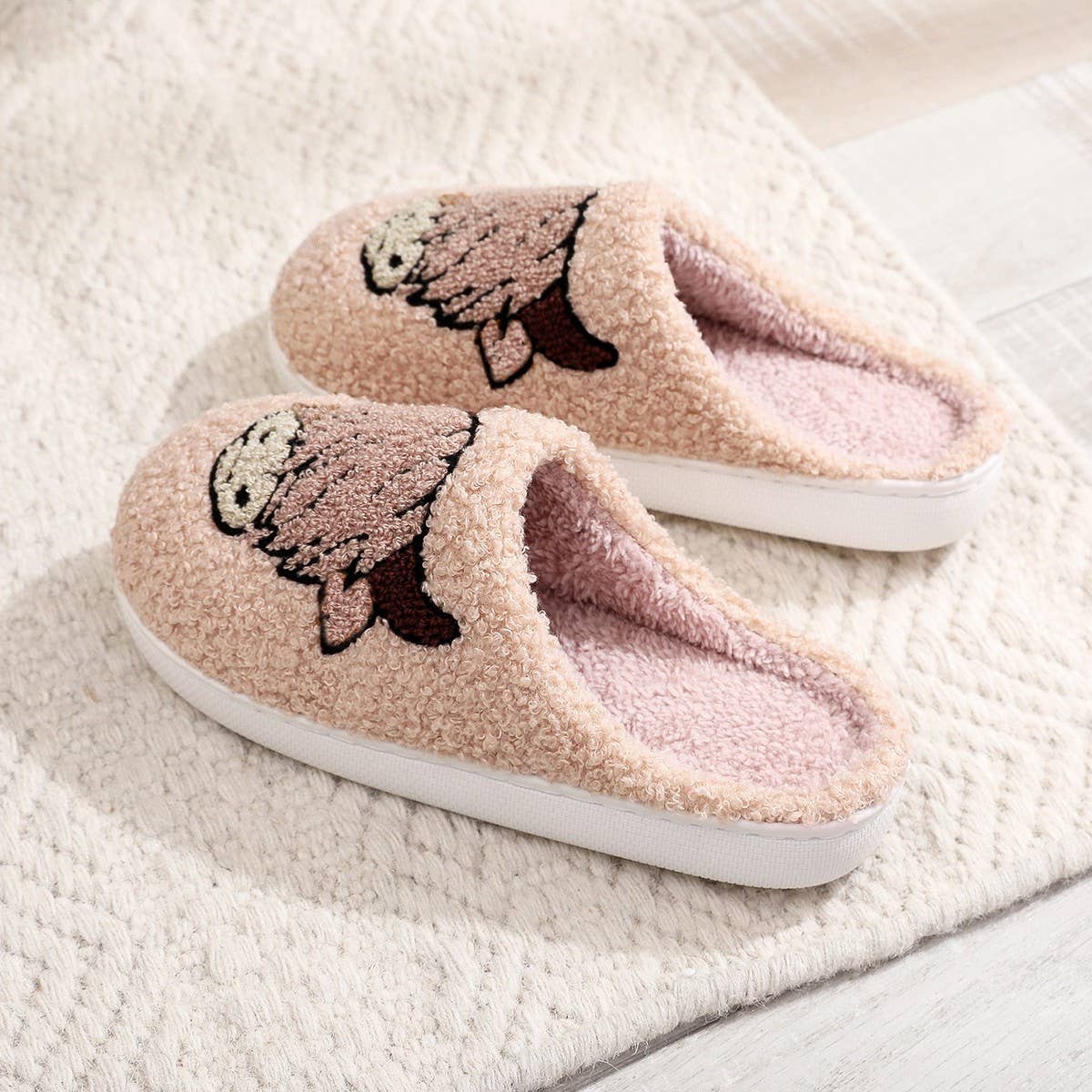 CHRISTMAS HOT-SELLING ANIMAL PRINT COTTON SLIPPERS_CWSHS0870: Brown / (10) 1
