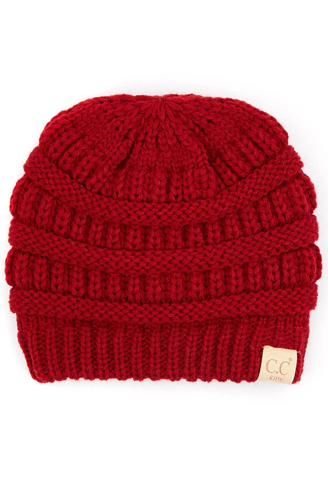 C.C Kids Knit Beanie with Fuzzy Lining Inside: Mint