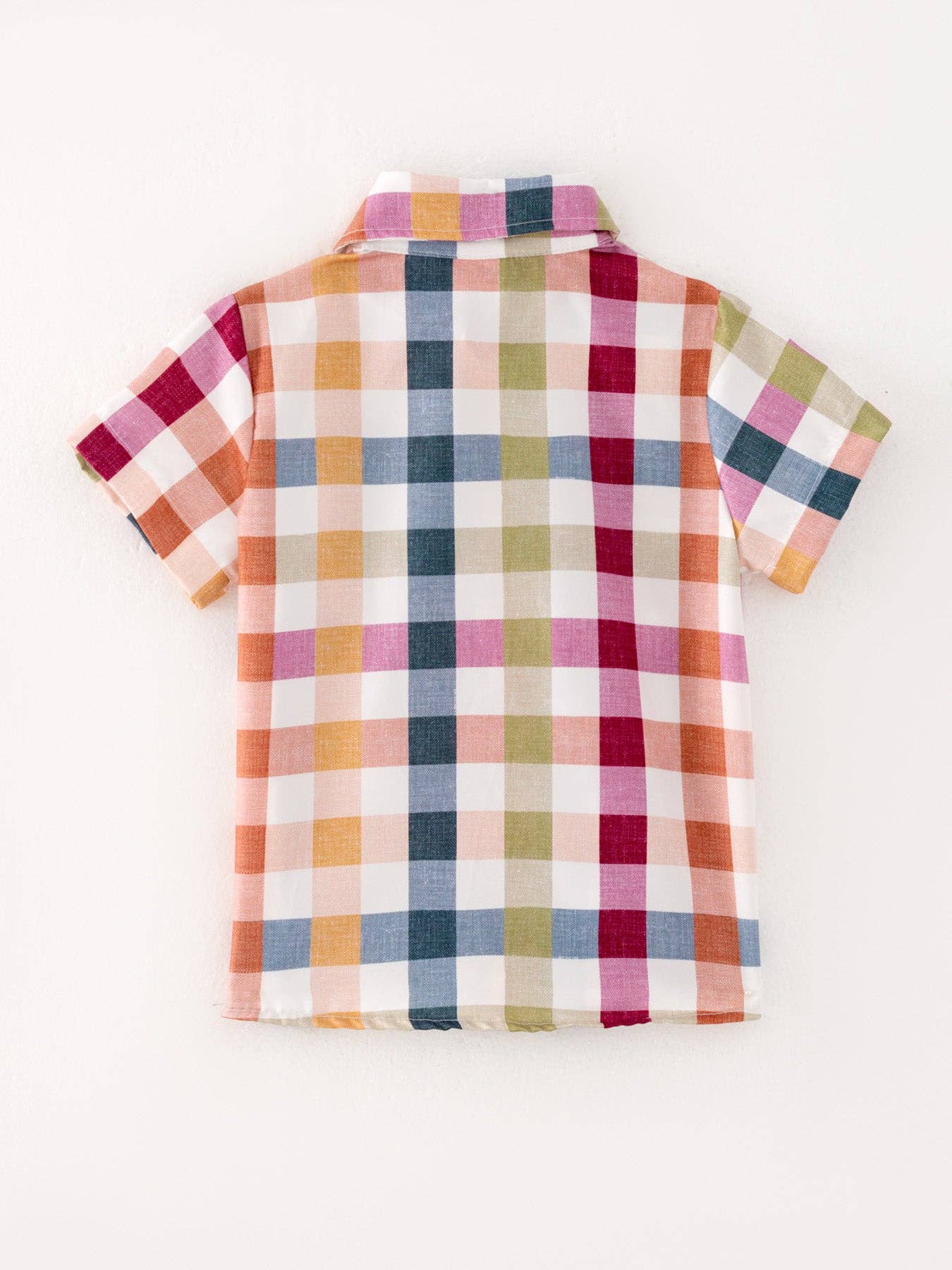Fall Autumn Baby Boys Plaid T-shirt: 3
