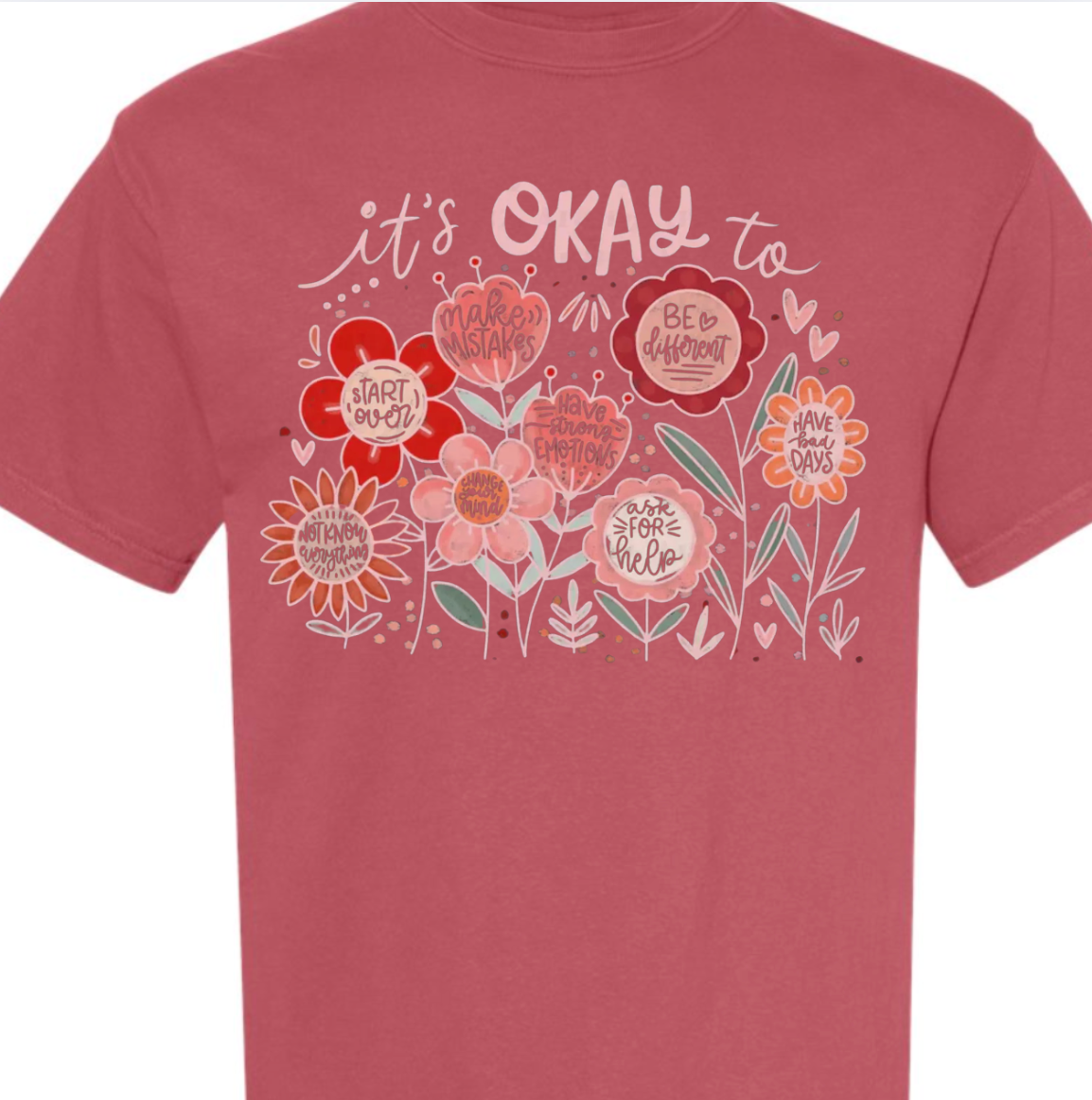 It's Ok To Comfort Color Tee: Pepper / X-Large