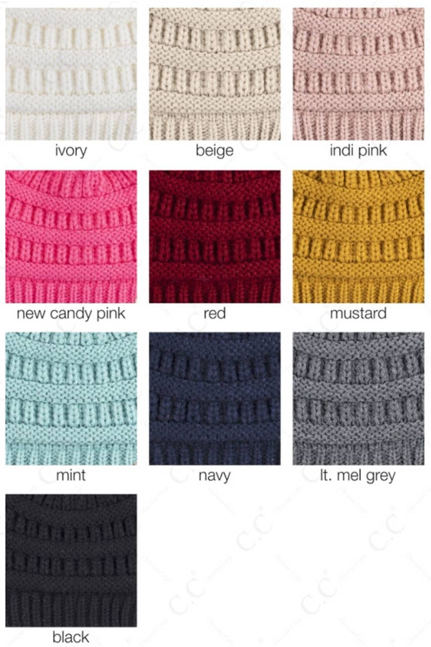 C.C Kids Knit Beanie with Fuzzy Lining Inside: New Candy Pink