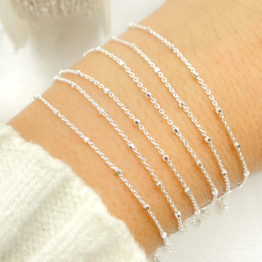 925 Sterling Silver Satellite Chain. Z36SS