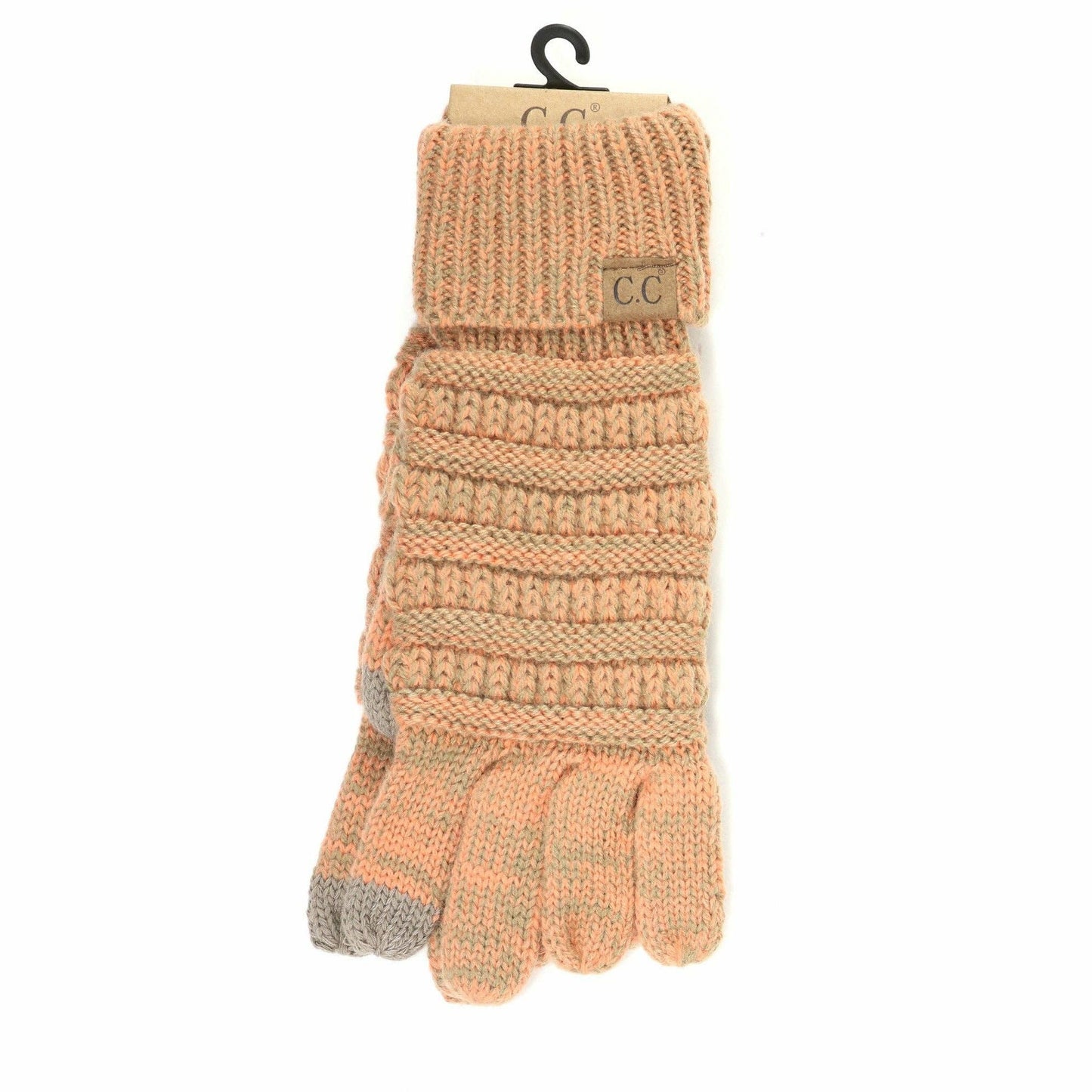 Two-Tone CC Gloves G800: Coral/Taupe 31